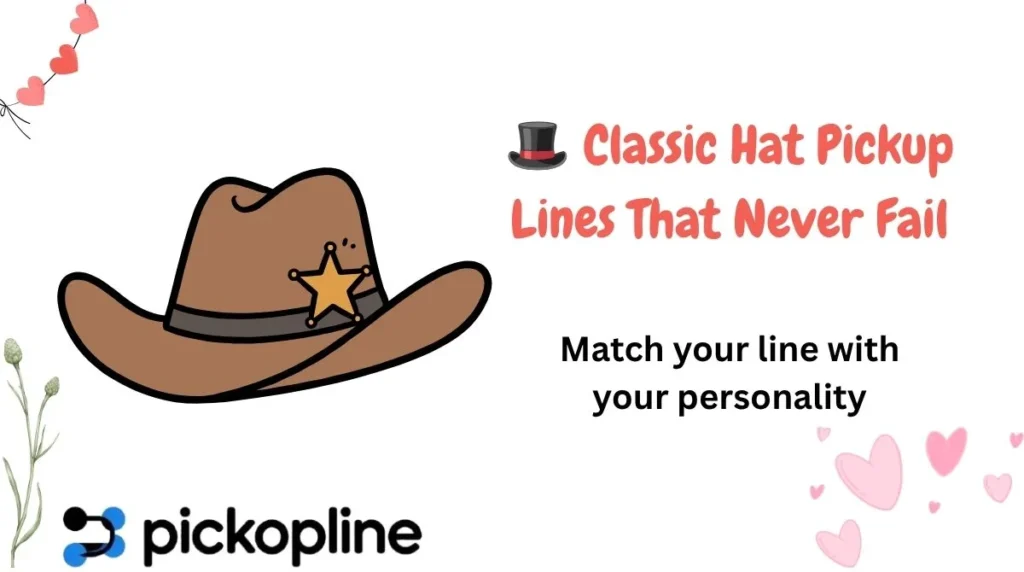 🎩 Classic Hat Pickup Lines That Never Fail